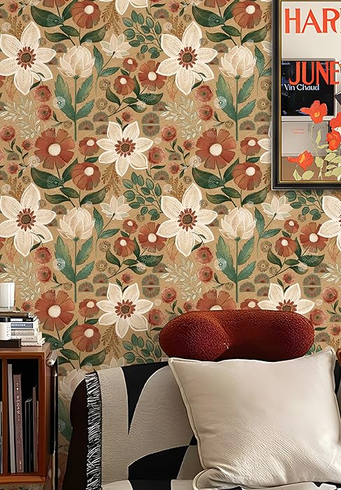 retro floral wallpaper