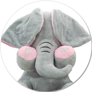 peek a boo elelphant singing stuffed animal