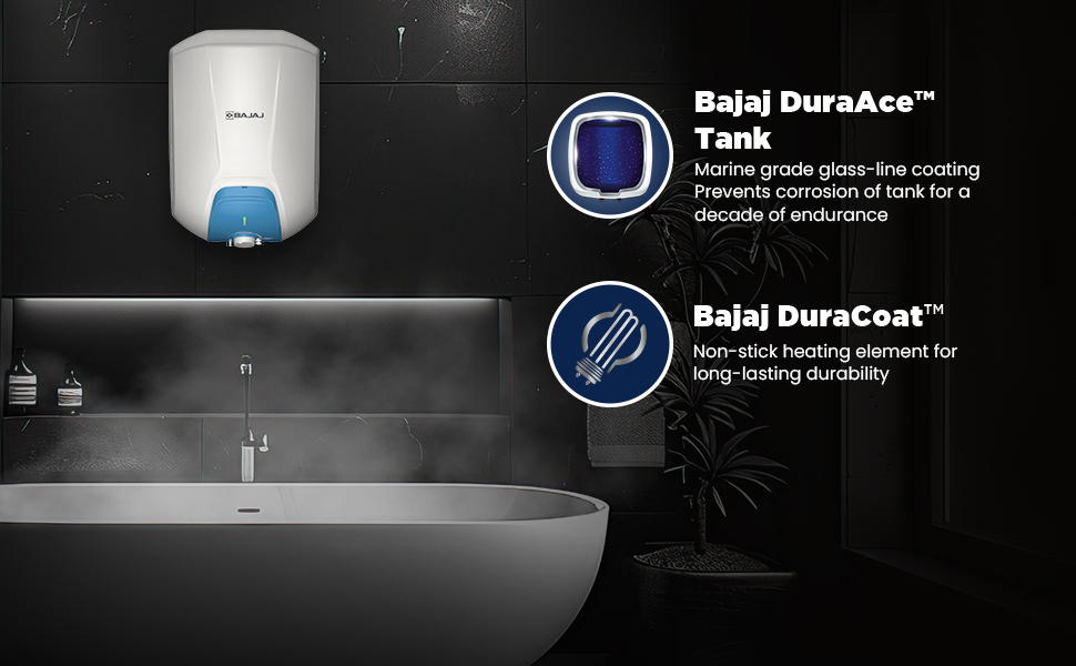 bajaj water heater for home, geyser, water geyser for bathroom , fast heating water heater