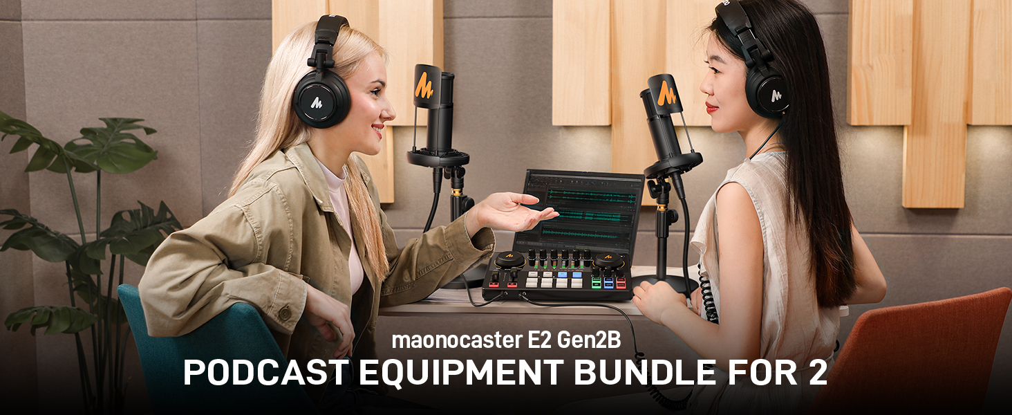 maono podcast equipment bundle for 2