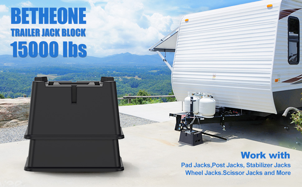 RV Trailer Jack Block, RV Leveling Tongue Jack Blocks