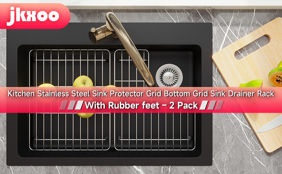 jkxoo 2pack Stainless Steel Sink Protectors for Kitchen Sink for Kohler Whitehaven K6486 &K