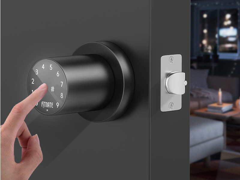 FITNATE Keypad Door Knob,Touchscreen Keyless Entry Door Lock, Electronic Door Knob with Keypad