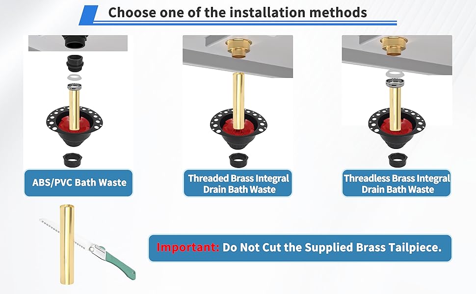ITD5135 Freestanding Tub Drain Roughin Kit Upgrade bathtub Drain kit