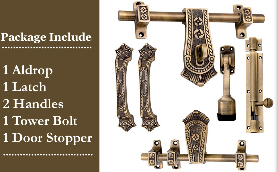 Antique Door Fittings Kit, Door Accessories Kit, Door Kit , SPN-RECPP