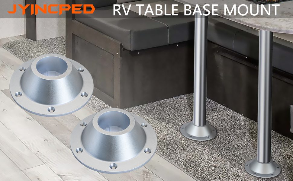 JYINCPED 2 Pack RV Table Base Mount, Plastic Standard RV