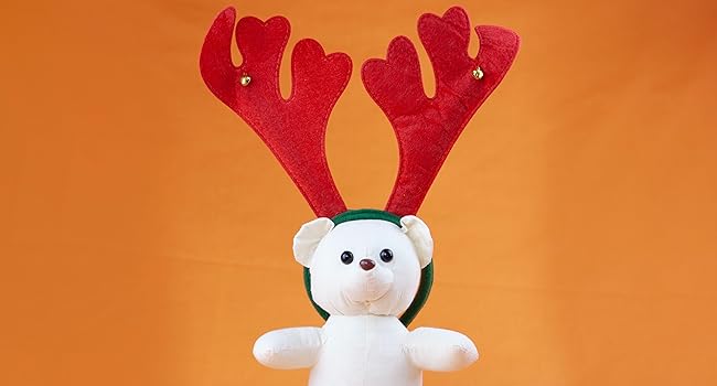 rudolph deer red nosed cosplay adult parent child clip hair décor novelty moose crimbo mum dad