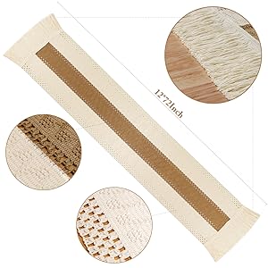 Macrame Table Runner Splicing Cotton and Burlap Table Runner