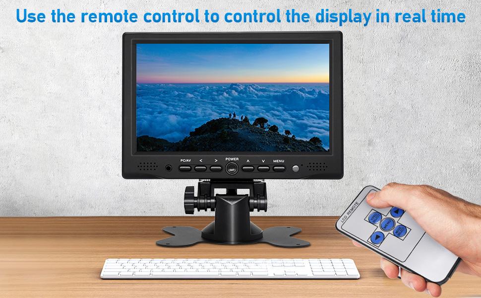 OSCY Portable Small 7 Inch Monitor HD 1080P Mini Screen Display HDMI/VGA/AV Input