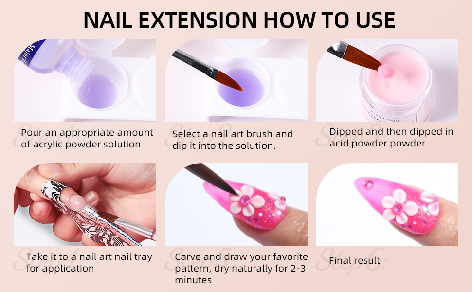 kit de uñas acrílicas completo profesional