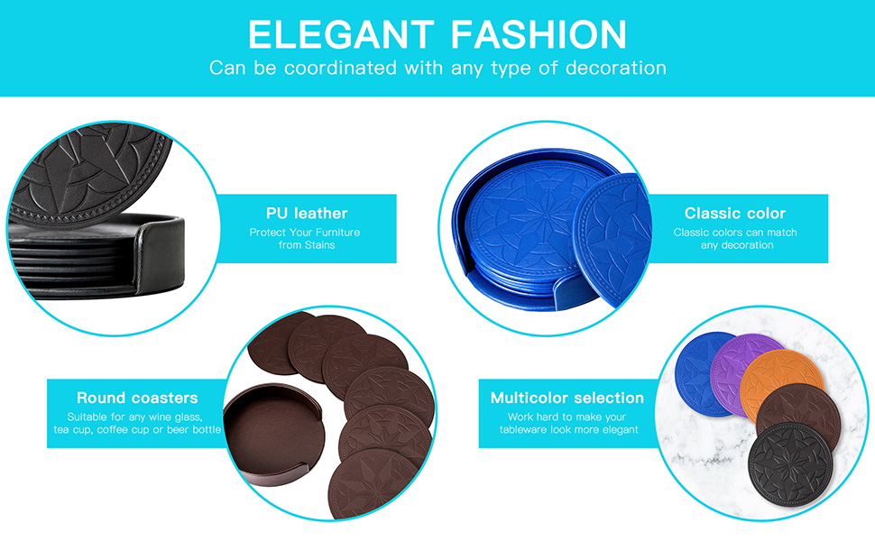 Padike Coasters, Coasters for Coffee Table, Coaster of 6