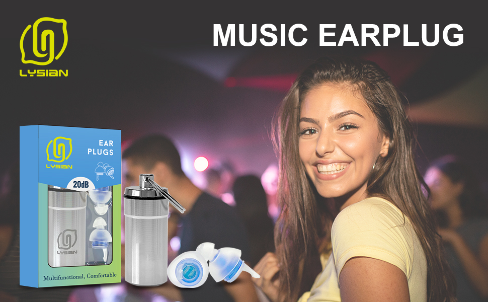 High Fidelity Ear Plugs for Concerts Ultra Comfortable