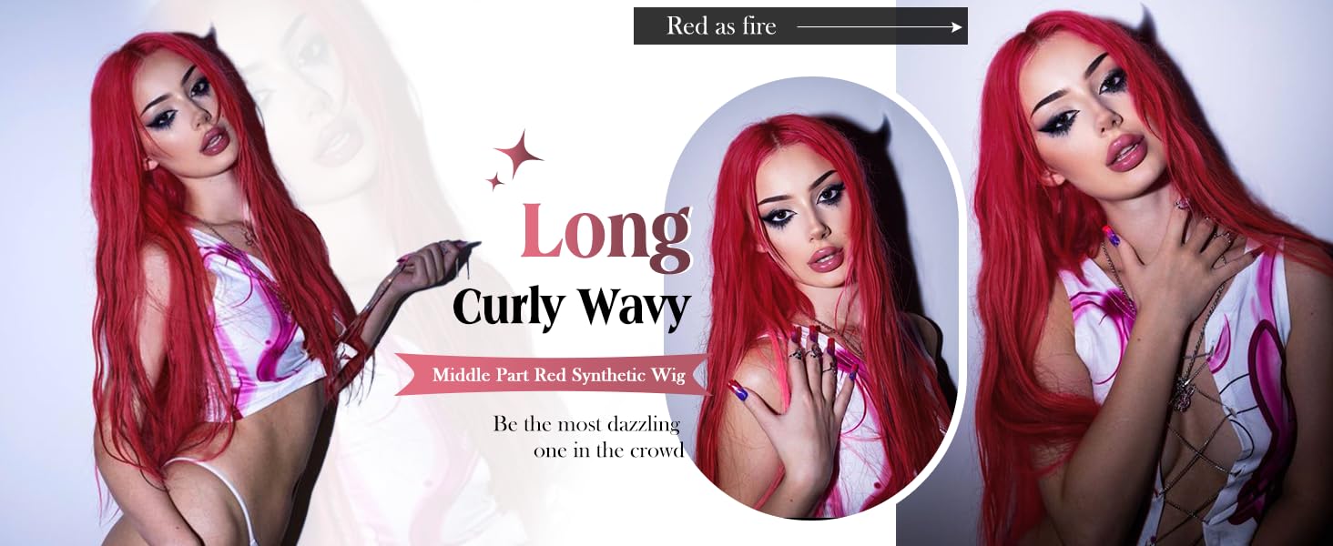  Long Red Wig