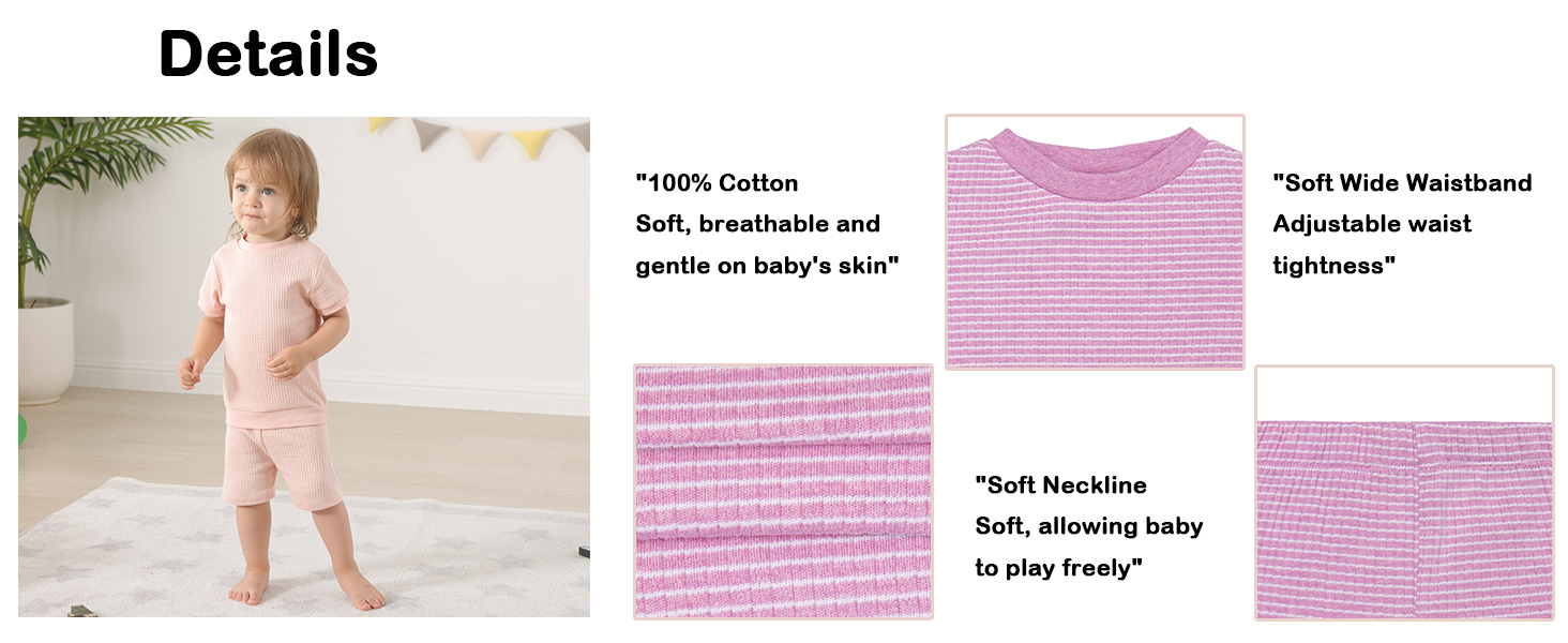 Baby Short Sleeve Cotton Pajamas