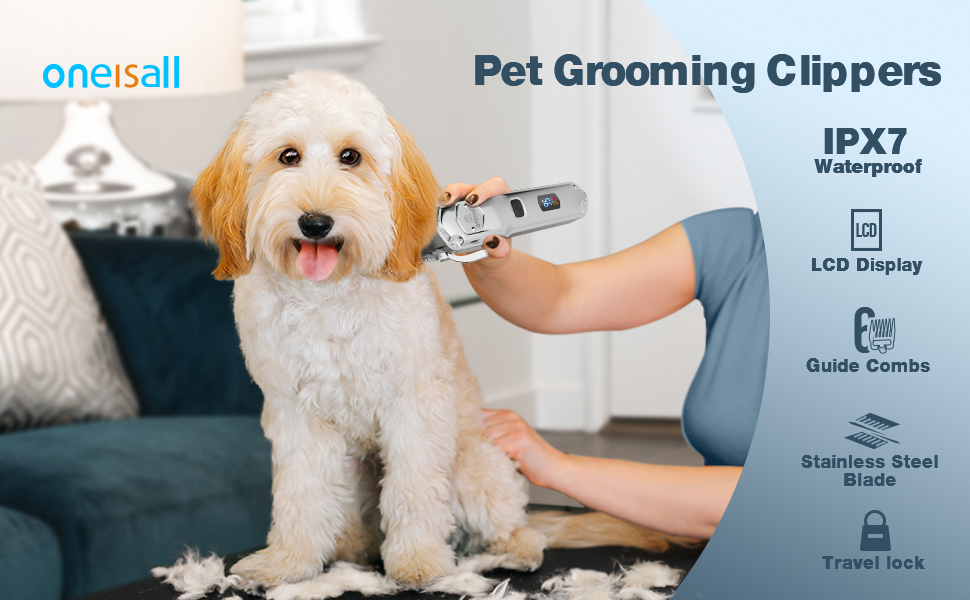 oneisall Dog Clippers for Grooming for Thick Heavy Coats/Low Noise