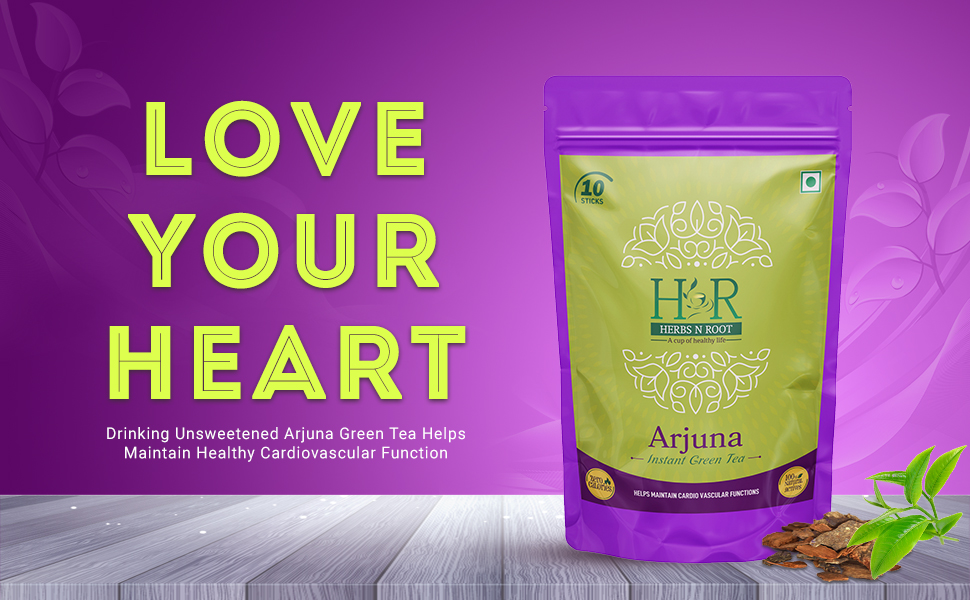 Herbs N Root Arjuna Instant Green Tea Blackcurrant Herbal Tea Good