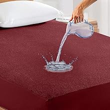 SPN-JGSP Waterproof mattress protector cover double king baby bed topper elastic fitted bedsheet 6x6