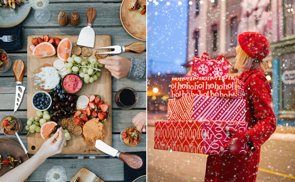 14-piece cheese knife set with gift box-for New Year, wedding, housewarming, birthday