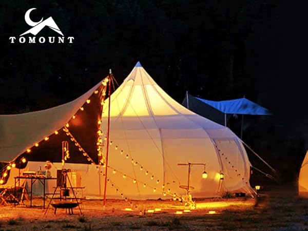Amazon.com : TOMOUNT Canvas Tent with Stove Jack Bell Tent