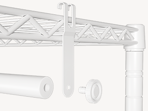 clothes rack with hanging rods