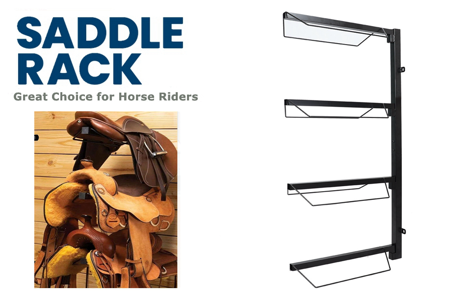 HDYEGY Saddle Rack 4 Tier Wall Mounted Saddle Rack Stand
