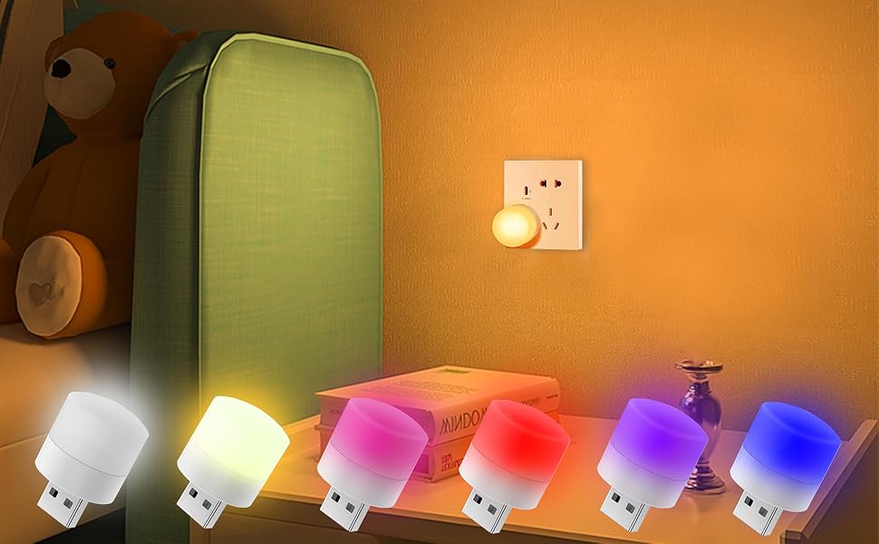 VICBOND USB Night Light, USB LED Light, EnergySaving Light, Compact