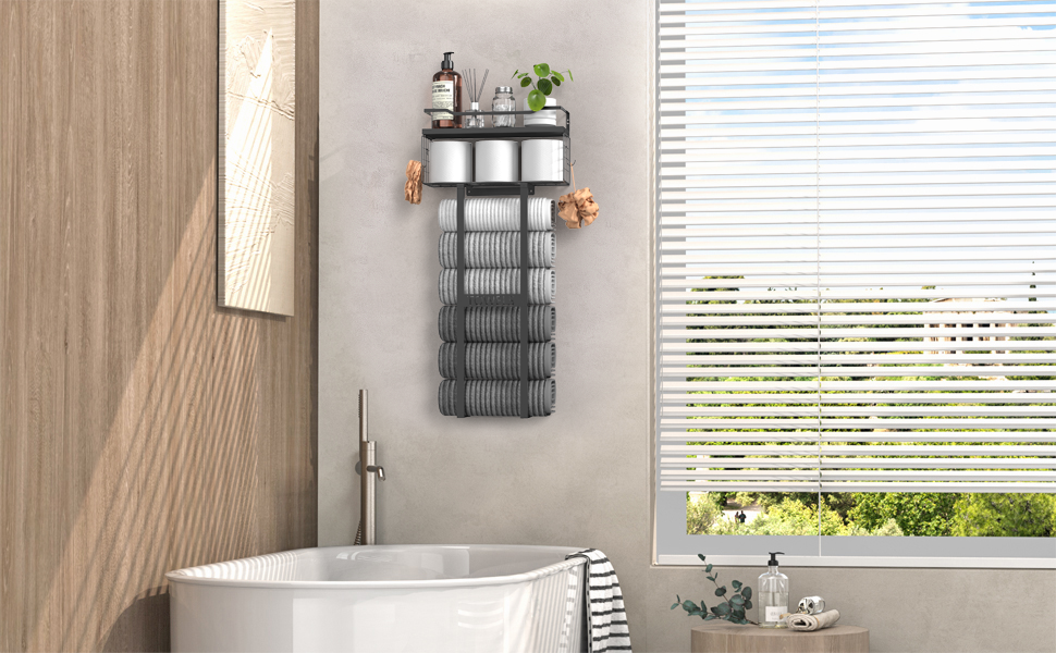 bathroom towel rack