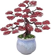 rockcloud Aluminum Wire Money Tree Sculpture with Ceramic Base Feng Shui Bonsai Home Office Decor...