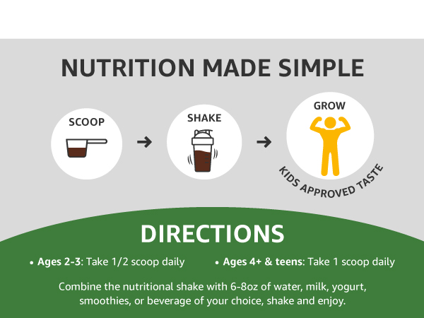 protein drink protein powder chocolate powder grow taller healthy kids vitamin mineral