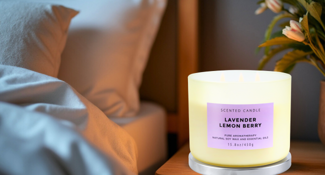 lemon scented candle for home bedroom candle luxury candle kitchen candle bath candle relaxing gift