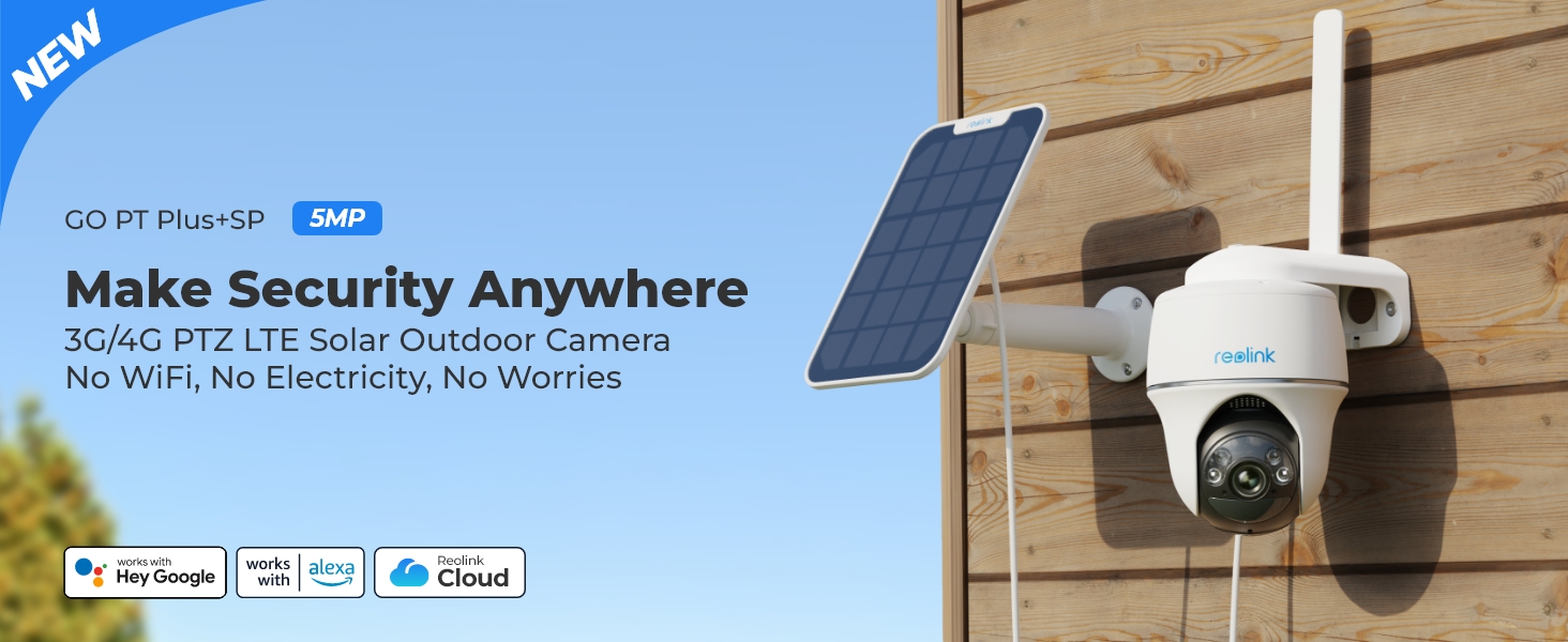 Reolink 4G/3G LTE Cellular Security Camera Wireless Outdoor, 360° Pan