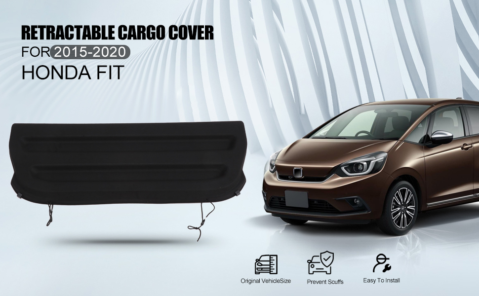 Fannyc Cargo Cover Fit for Honda Fit 2015 2016 2017 2018