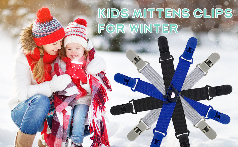 Elastic Mitten Clips for Kids Cute Gloves Clips Keeper Anti Lost Glove