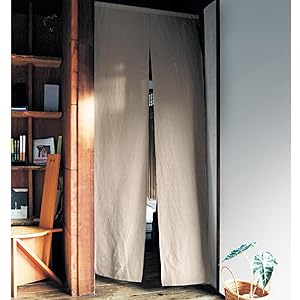 Amazon｜[ベルメゾン] のれん フレンチ リネン 洗える ホワイト