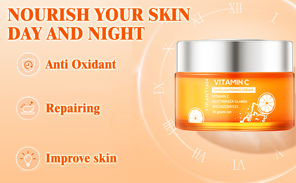 vitamin c E Face Cream skin care Hyaluronic Acid Moisturiser women dark spot hydrating eye serum