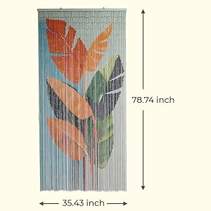 bamboo curtain wall art door beads doorway beaded room divider thermal boho cover hanging