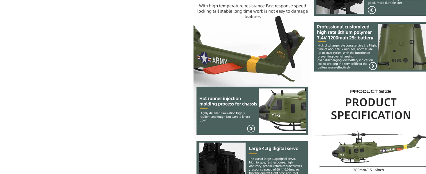 F07 Bell UH-1 Huey RC Helicopter