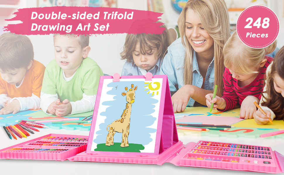 Art Supplies 248 Pieces, Girls Boys Teen Artist Drawing Art