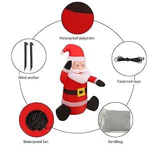 BUILT-IN BRIGHT LED LIGHTS INFLATABLE CHRISTMAS DECORATION  