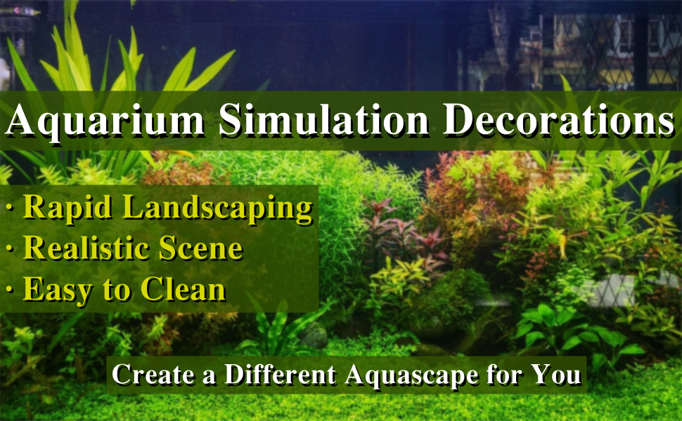 Otimark Faux Silk Artificial Aquarium Plants for Betta Fish