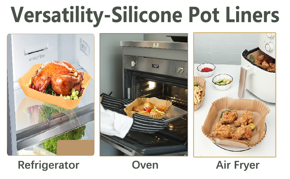 Air Fryer Liners Disposable, 100PCS Rectangular Parchment Paper Pads Paper Liners Airfryer