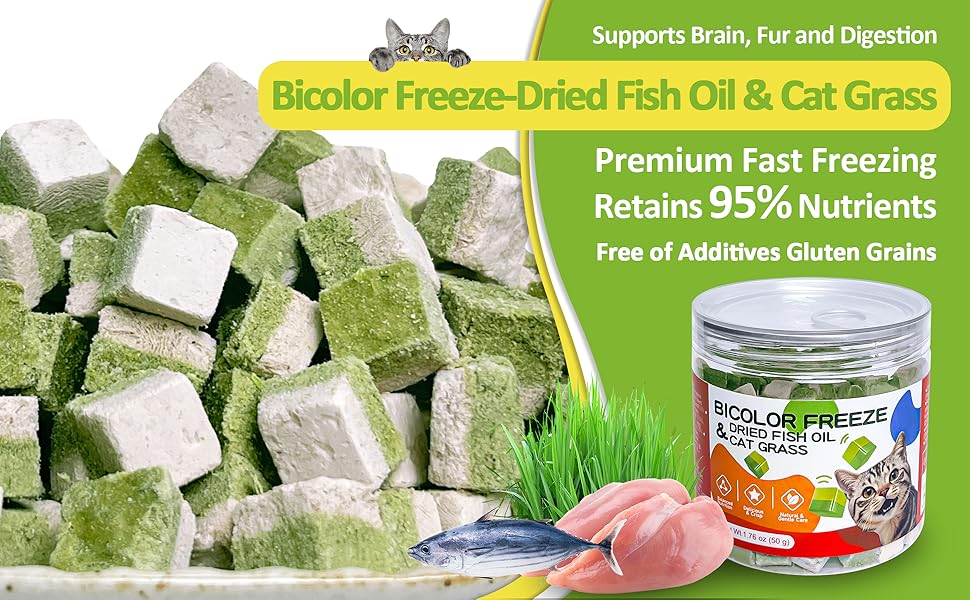 Cats Freeze-Dried Fish Oil&Cat Grass