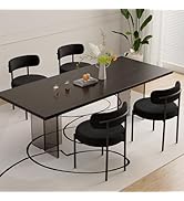 Hawthyhome Dining Room Chairs Set of 4 Round Boucle Dining Room Chairs with Curved Backrest for D...