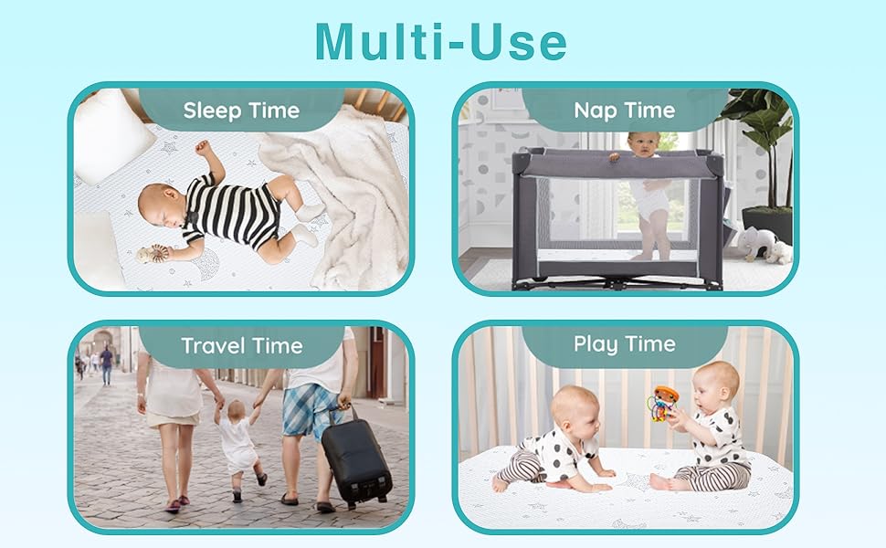 QHUCBAEG Pack and Play Mattress