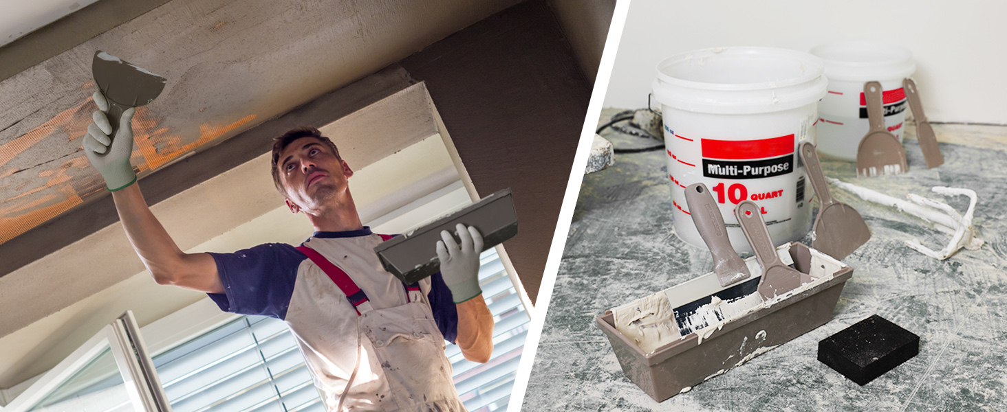 Goldblatt 7Piece Drywall Hand Tool Kit, with 4 Pieces Plastic Taping