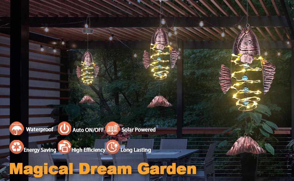 solar hanging lgiths garden