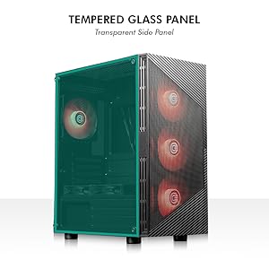 Gladius M4 ( Black ) - Tempered Glass Panel