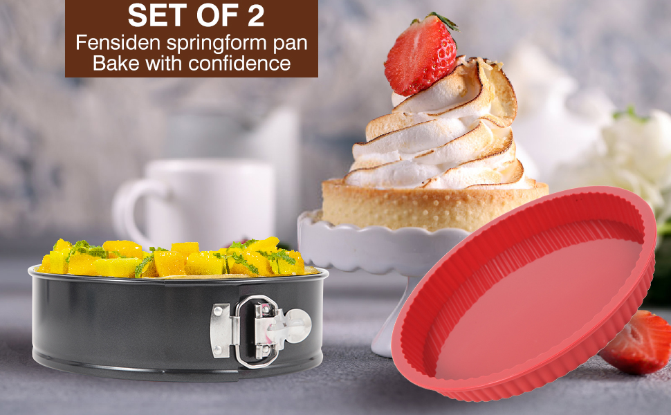 Fensiden Premium 9Inch Springform Pan Round Cake Pans