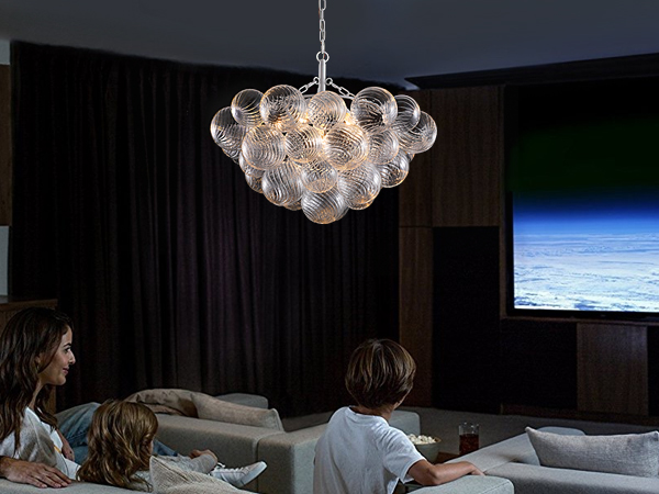 【新品未開封】「Chandelier」 Novelbright Newcomb Chandelier | Aged Brass – Leather - Cyan Design