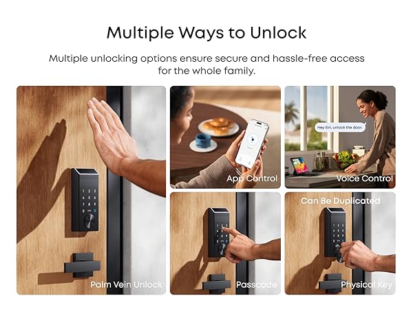 eufy security lock with voice, passcode, and key unlocking